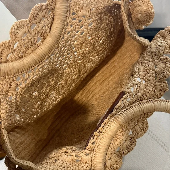 Sezane Zina Raffia Crochet Basket Bag - Picture 4 of 6